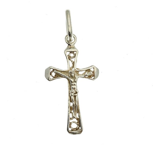 zilveren kruis hanger met Jezus