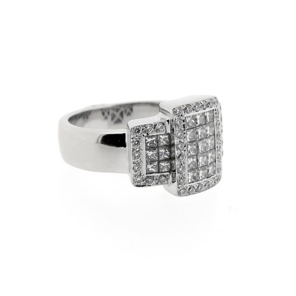 18 Krt. Witgouden ring met diamanten; Exclusief | 1,17 ct.
