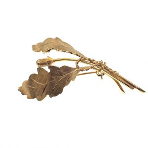 gouden broche eikenblad