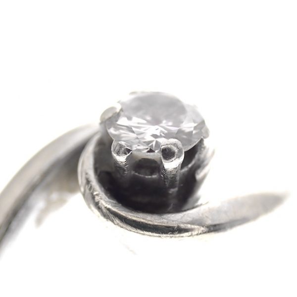 Bicolor gouden solitair ring met diamant 0,15 ct.