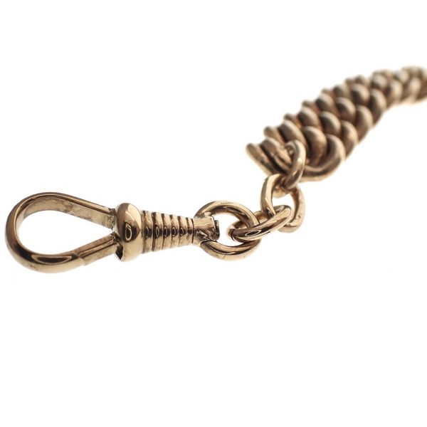 Vintage gouden horlogeketting; Chatelaine (voor aan een zakhorloge) | 25 cm