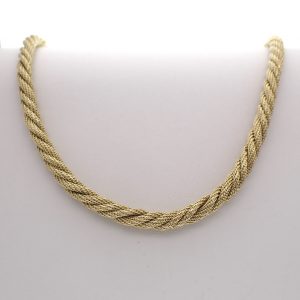 gouden gedraaide collier