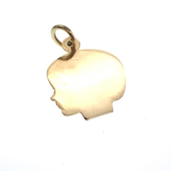 Gouden hanger kinderkopje meisje