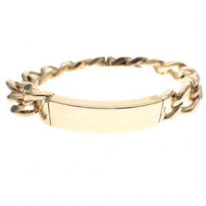 heren armband met plaatje goud