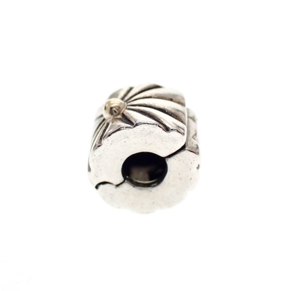 Pandora clip bedel; Zilver met goud; Sunburst