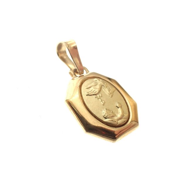 Gouden hanger van de doop van een kind/baby