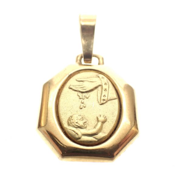 Gouden hanger van de doop van een kind/baby