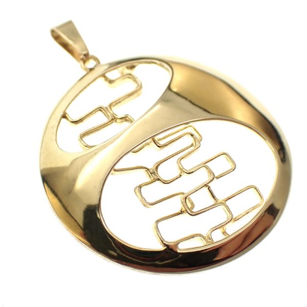 Grote gouden fantasie hanger