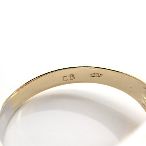 18 Krt. Bicolor gouden ring met diamanten 0,16 ct.