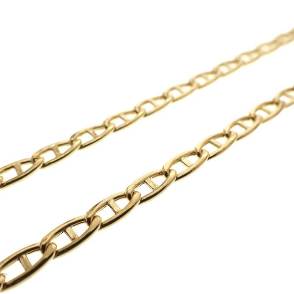 18 Krt. Gouden marine schakel ketting; Urban | 91 cm