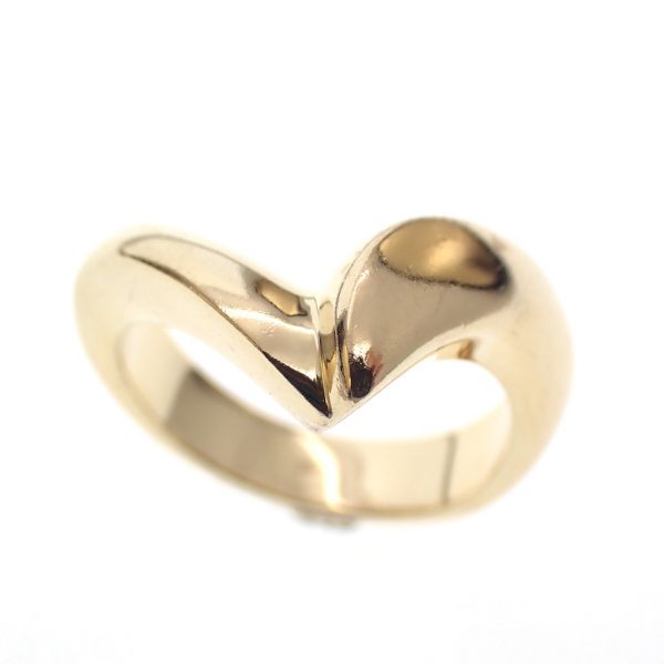 Gouden V-vorm ring