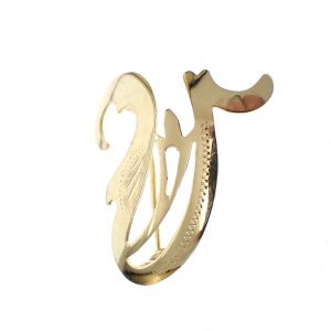 letter V broche goud