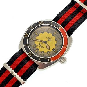Omega Seamaster 200M 'Banana'; Vintage heren horloge