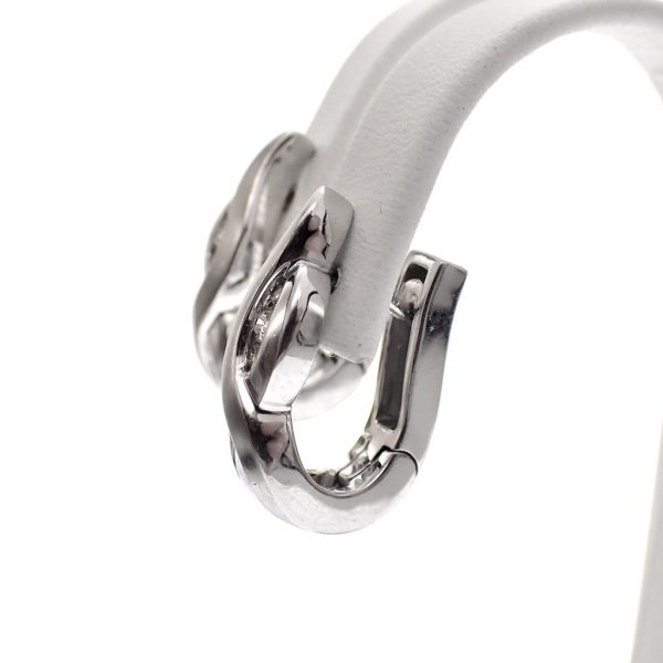Witgouden oorbellen gezet met diamanten 0,12 ct. | Flame