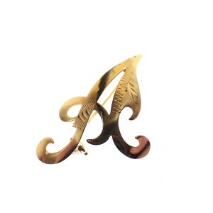 14 karaat geelgouden broche letter A