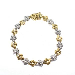 Bicolor diamanten armband