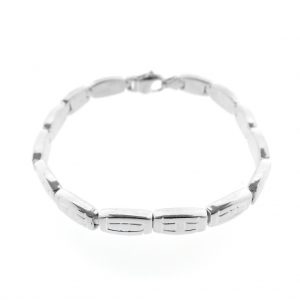 mat zilveren armband