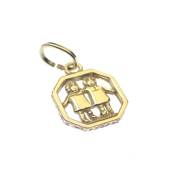 Gouden sterrenbeeld hanger; Tweelingen