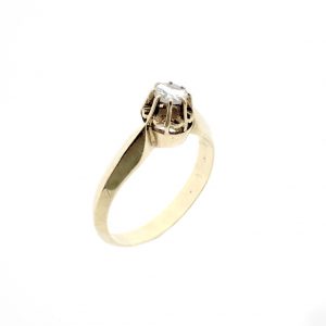 Gouden solitair ring