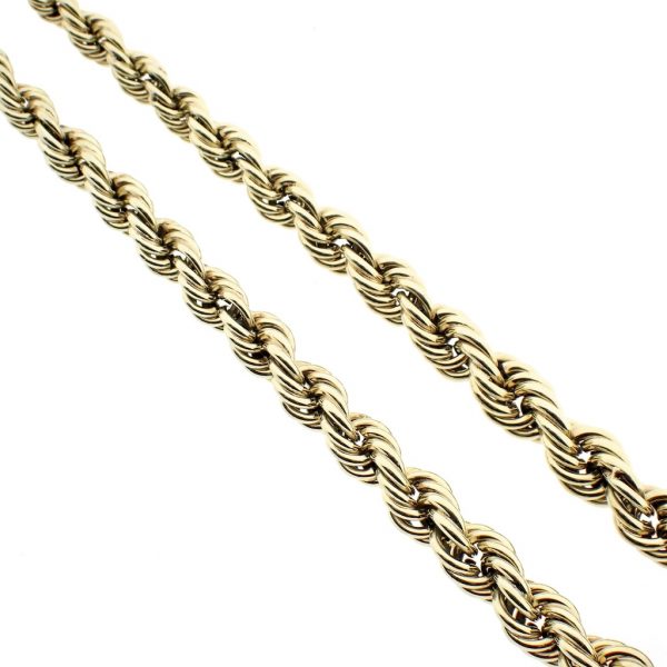 Gouden gedraaide schakel ketting | 45 cm