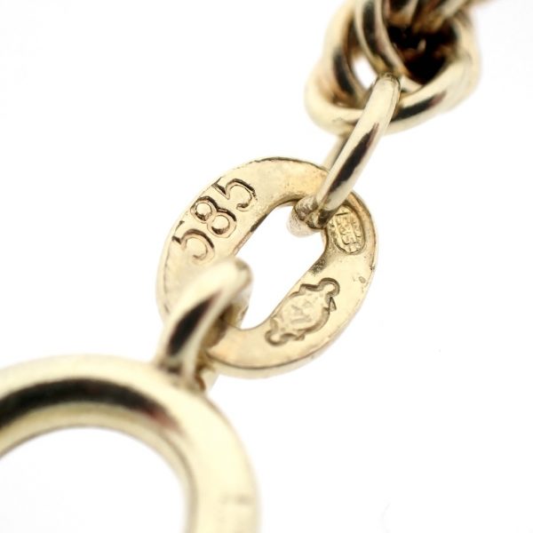 Gouden gedraaide schakel ketting | 45 cm