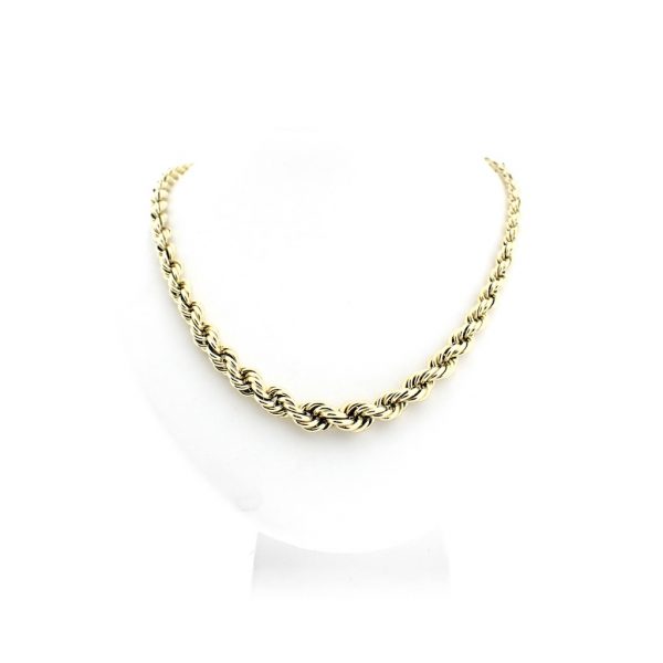 Gouden gedraaide schakel ketting | 45 cm