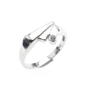 zilveren ring met zirconia