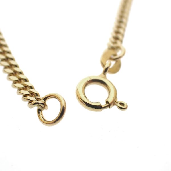 18 Krt. Gouden platte gourmetschakel ketting | 51 cm