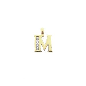 gouden letter m hanger