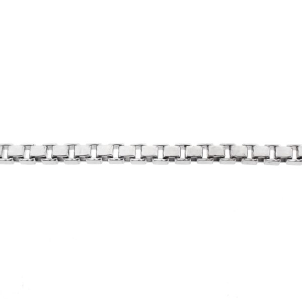 Witgouden Venetiaanse ketting met hanger | diamant 0,23 ct. | 40 cm