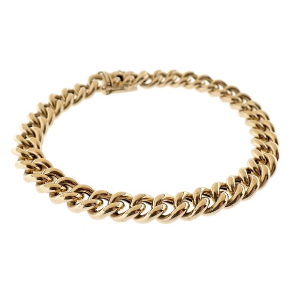 Massief gouden gourmetschakel armband | 20 cm