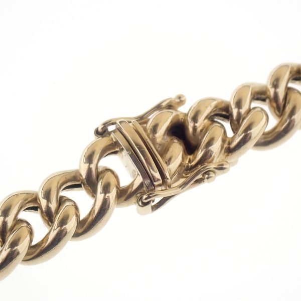 Massief gouden gourmetschakel armband | 20 cm