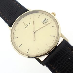 Eterna Swiss; 14k. gouden heren horloge