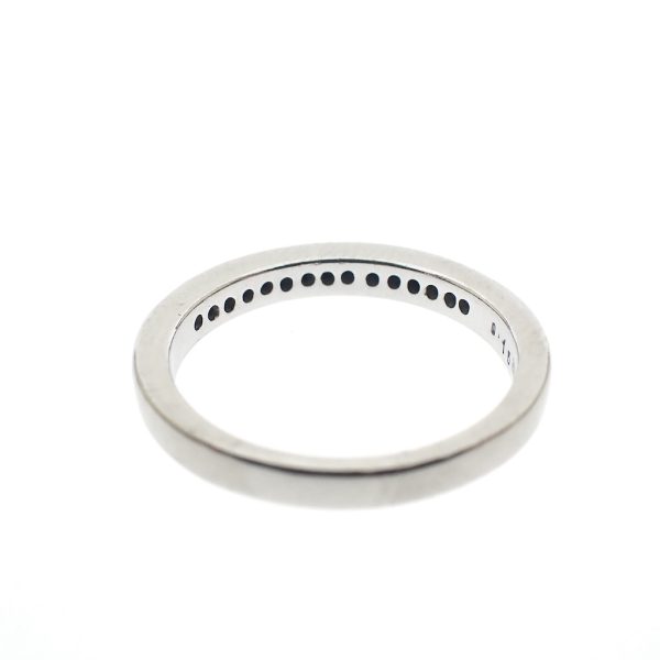 Witgouden rijring met diamant | 0,15 ct.