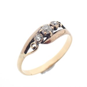 roségouden ring met diamant