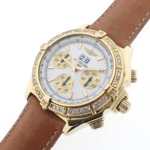 Breitling Crosswind 'Bigdate'; Exclusief 18k. gouden horloge