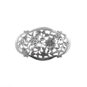 zilveren broche floraal design - tweede gehalte zilver