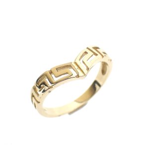 gouden v-vorm ring