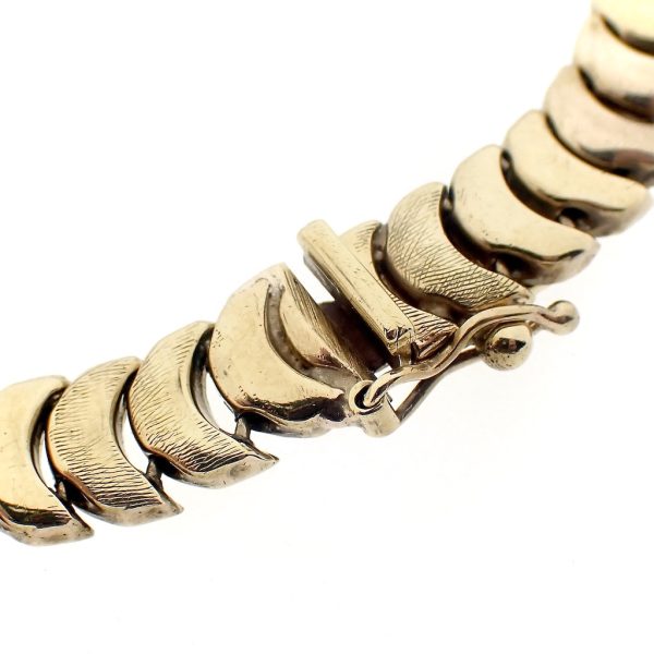 8 Krt. Fantasie schakel armband | 20 cm