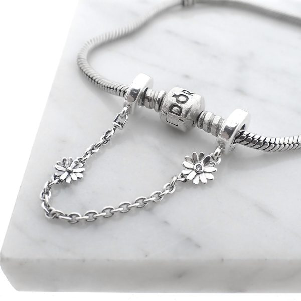 Pandora safety chain; Zilver; Daisy | 7 cm