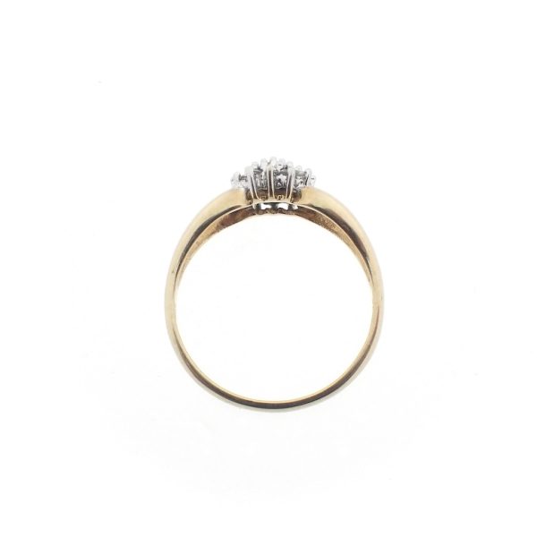 Gouden entourage ring met diamanten | 0,19 ct.