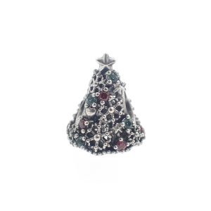 zilveren pandora bedel glitter Christmas tree