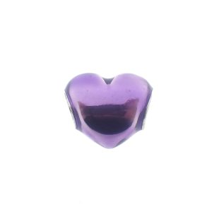 zilveren pandora bedel metallic purple heart