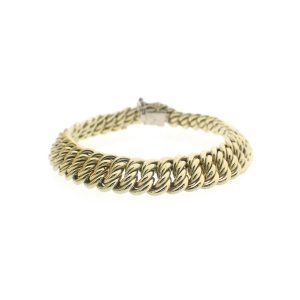 14k gouden franse gourmet schakel armband