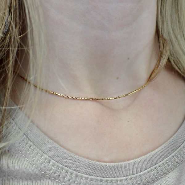 18 Krt. Gouden Venetiaanse schakel ketting | 40 cm