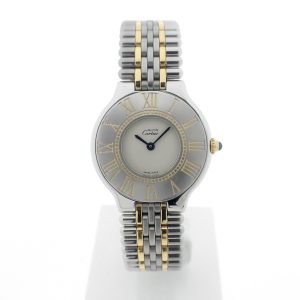 Cartier Must 21; Goud/stalen dames horloge