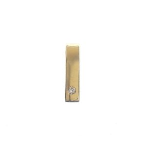 14 karaat gouden minimalistische hanger met diamant
