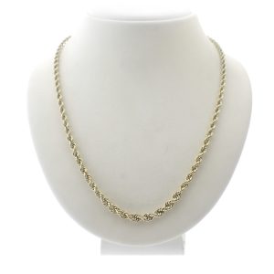 Gouden draaischakel ketting | 47 cm