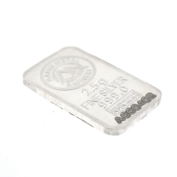 Zilverbaartje 2.5 gram 999,0 puur zilver; Nadir Metal Rafineri