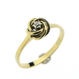 14 karaat gouden dames ring met diamant